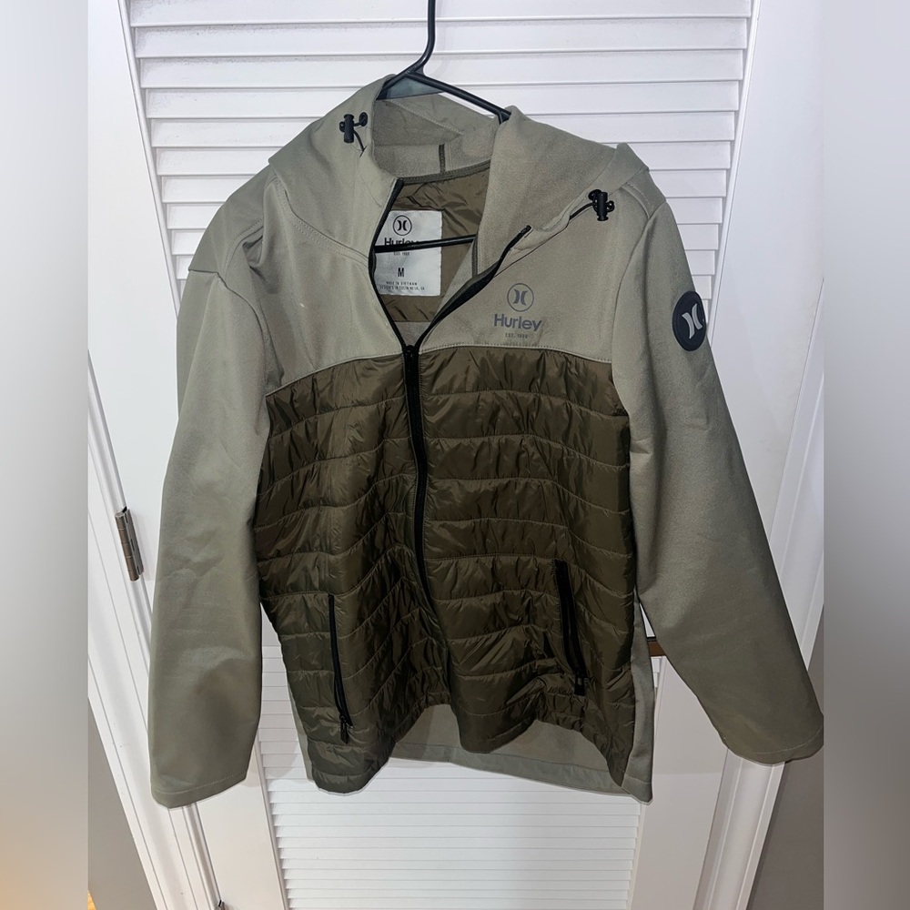 Men’s Hurley Zip Up Light Weight Jacket With Hood